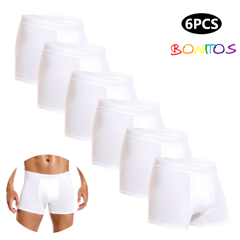 Boxer Shorts Modal - 6 pezzi bianchi da uomo mutandine