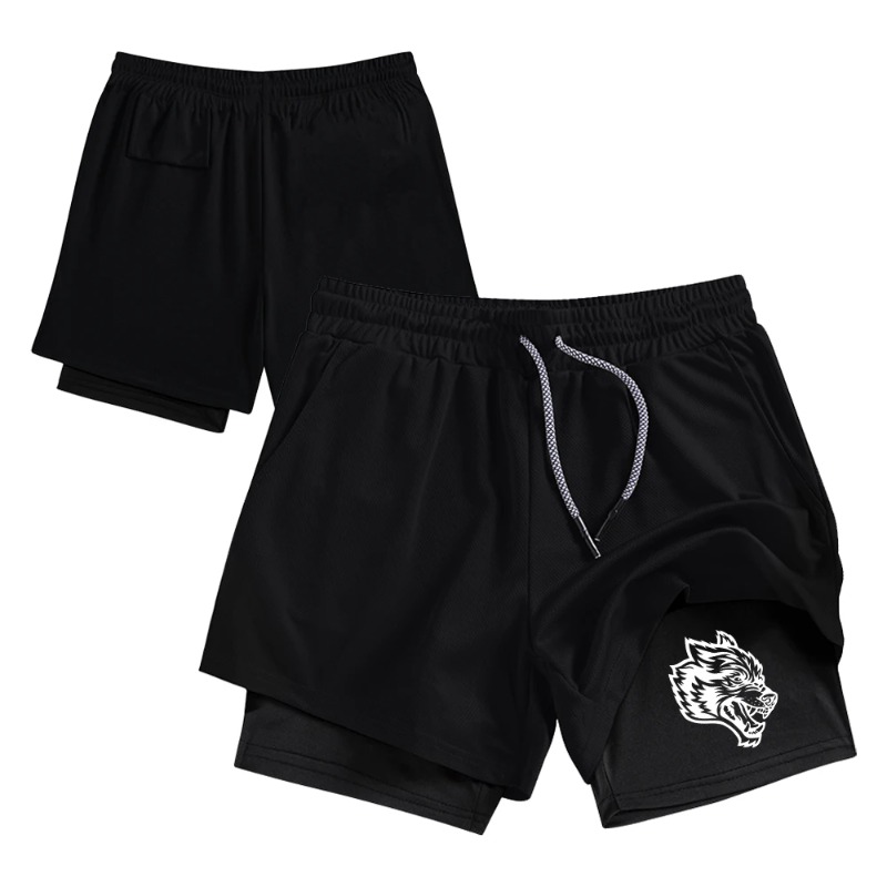 Compression Shorts Athletes - Pantaloncini Sportivi da Uomo Streetwear 2-in-1