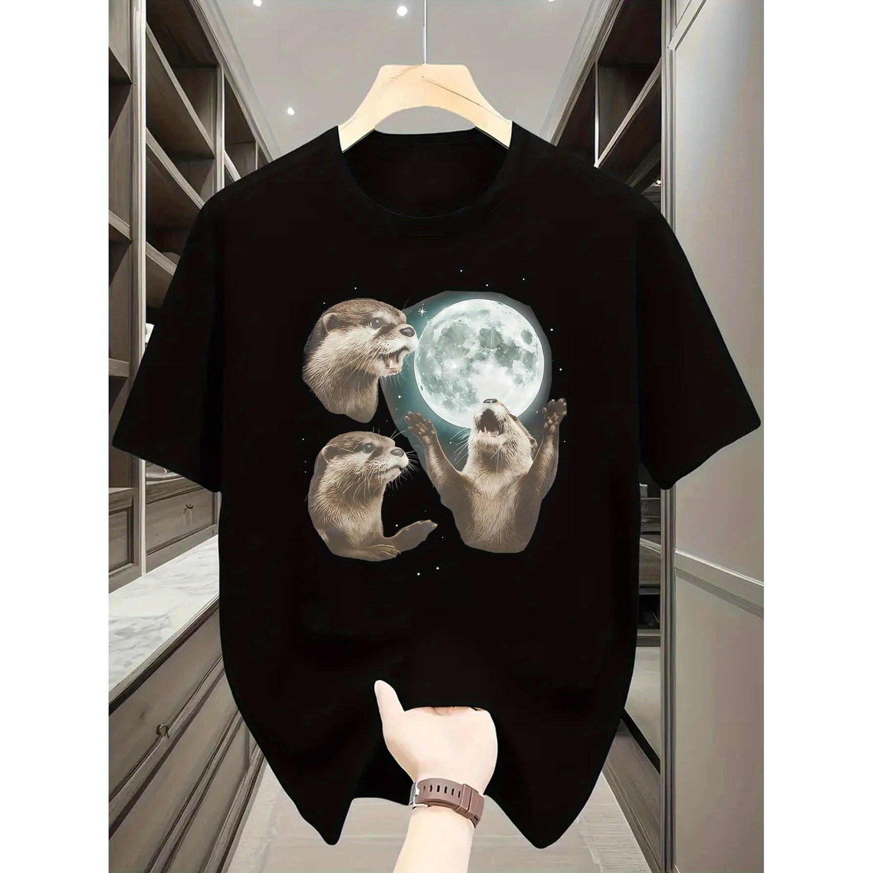 Maglietta grafica da uomo con  - Undershirt Crew Neck recensione e prezzo